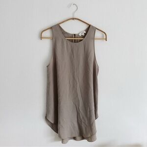 Aritzia Wilfred Sevres Blouse in Grey-Taupe - Size Small